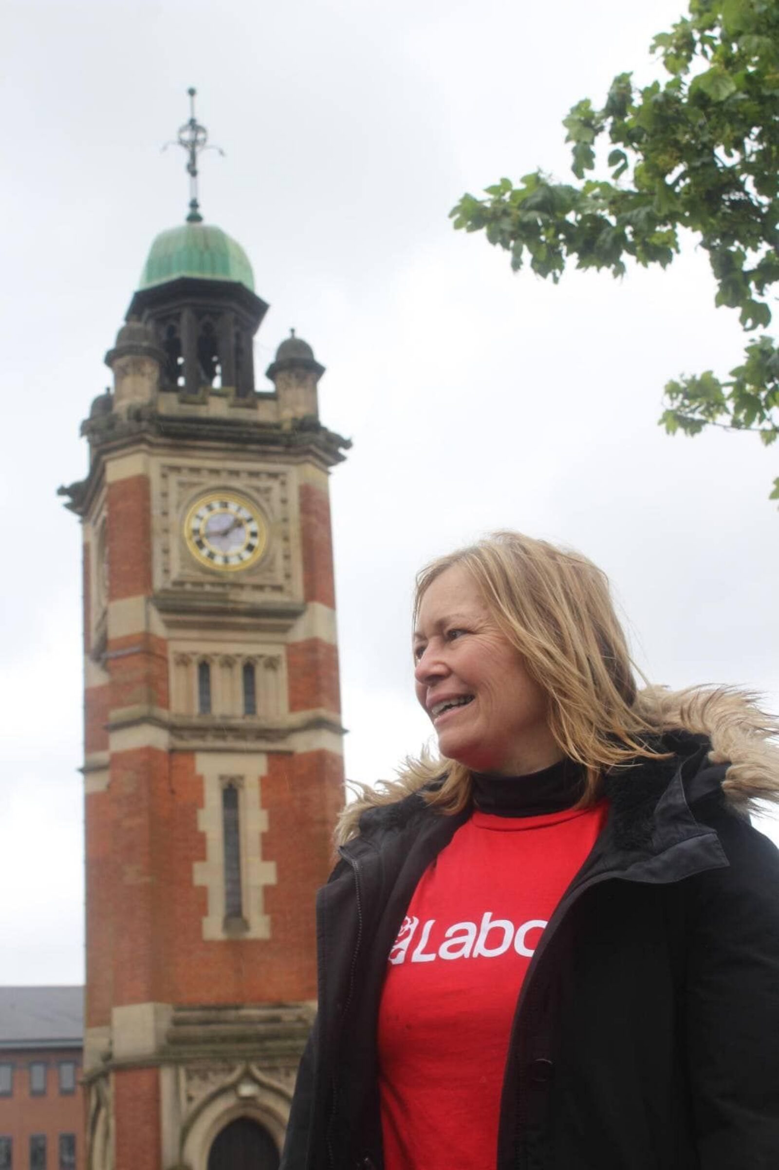 Jo Smith in Labour shirt in Maidenhead